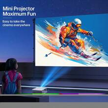 Outdoor Mini Projector, , Model Is Easy To Carry, Suitable For Travel/Outdoor/Living Room, HD 1080p Supported , Compatible With AV/SD Card/HDTV/USB,Etc.
