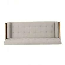 Aidan Mid Century Modern Tufted Fabric Sofa