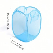 1pc/2pcs Small Laundry Basket, Collapsible Pop Up Mesh Laundry Basket With Reinforced Carry Handles - Portable And Convenient For Home, Bathroom, Kids Room, College Dorm, And Travel, Small Size Dress Pants Shoes Jeans Boots Skirt Laundry Hamper, Washing Basket Bathroom Organizer, Basket, Storage Basket, Foldable Laundry Basket