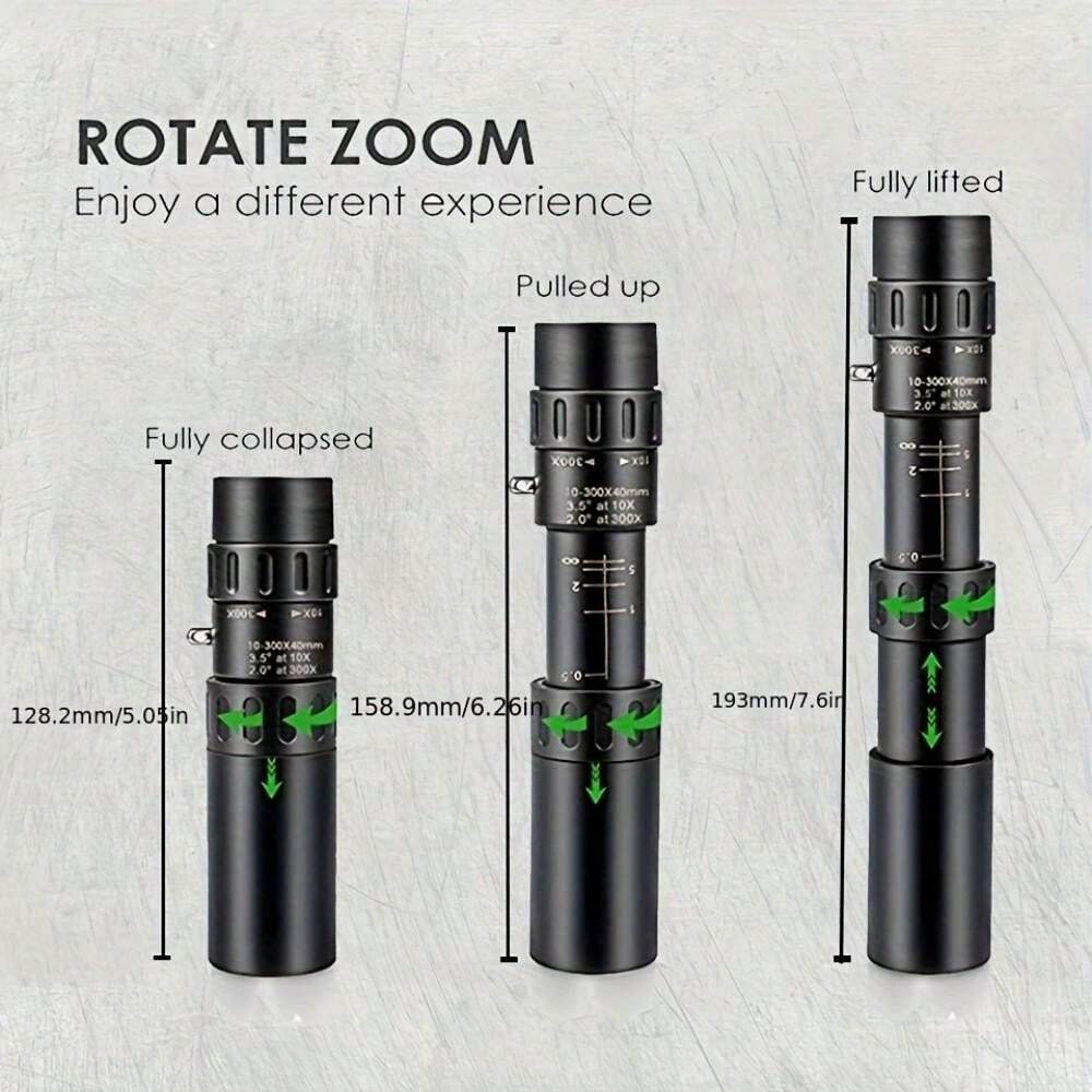 Télescope monoculaire à longue portée haute définition, zoom 10x30x