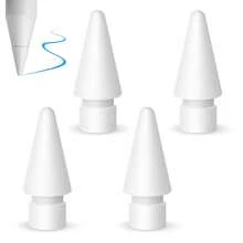 2/4 Packungen Ersatz-Spitzen kompatibel mit Apple Pencil 2. / 1. Generation, Spitzen ohne Verschleiß für präzise Kontrolle und Schreiben wie mit einem echten Stift, iPencil Spitzen kompatibel mit iPad Pro Pencil 2.Gen / Pencil 1.Gen