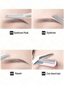 2pcs/4pcs Eyebrow Trimmer And Razor Set, Exfoliating Shaver Tools, Body Hair Removal Trimmer And Facial & Eyebrow Razor Set, Long Handle Blades With Precision Guard, Women Eyebrow Shaping Tools, Suitable For Daily Use Or Travel - Multicolor - View 5