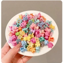 100pcs Cute Hair Clips Packed In Rustic OPP Bags For Girls, Children's Hair Accessories, Sweet Daily Hair Ornaments In European And American Styles - 彩色 - 查看 2