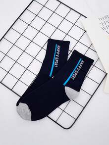 1/5 Đôi Tất ống giữa thoáng khí ấm áp phong cách thể thao bốn mùa cổ điển thường ngày dành cho nam - nhiều màu - Xem 14