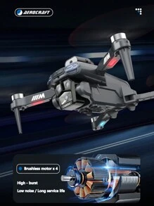 New Model S183 High-Configuration Remote Control Drone, High-Definition Dual-Camera Aerial Photography Remote Control Aircraft. Equipped With Optical Flow Hover - Black - View 4