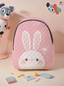 1 chiếc Ba lô hình thoi in hình khủng long, thỏ, phi hành gia có khóa kéo, phù hợp cho bé trai và bé gái, phù hợp để đi học hàng ngày vào mùa thu và mùa đông - Nhiều màu - Xem 3