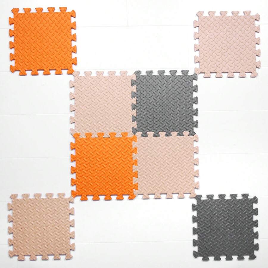 30*30*1cm (8Pcs/Set), MultiColored Play Mat For Baby, EVA Interlocking