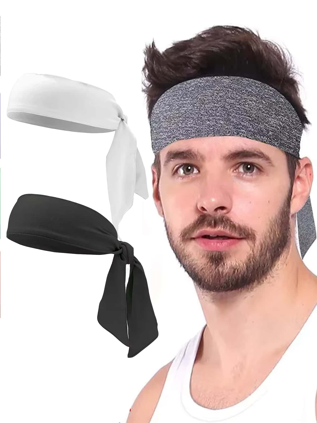 1pc Fashionable Minimalist High Elastic Absorb Sweat Sports Headband, Suitable For Cycling, Tennis, Basketball, Running, Fitness, Yoga - Multicolor - View 1