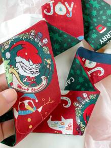 4pcs Christmas & New Year Slim Long Skinny Scarves, Atmosphere Inspired, Suitable For Tying As Waistband, Professional Neckerchief