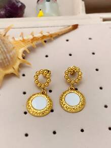 6 Pcs Women's Gold Hoop Earrings,14k Gold Cartilage Earrings Set Allergy Resistant Water Drop Pearl Earrings Delicate Gold Studs Small Gold Huggie Hoop Earrings Women's Fashion Gold Accessories