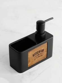 1pc 200ML Simple And Luxurious Liquid Dispenser With Cleaning Ball, Push-Type Shower Gel Dispensing Bottle, Suitable For Kitchen And Bathroom Soap Dispenser Home Bathroom Decor Summer - Multicolor - View 4