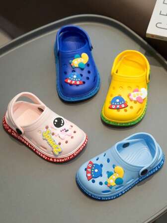 HAHABOBO 1双儿童凉鞋卡通图案拖鞋男童女童户外时尚休闲沙滩凉鞋越野鞋