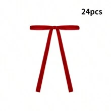 12/24 Pcs Velvet Christmas Bows For Christmas Tree Rustic Crafts Gift Bows Vintage Velvet Ribbon Bows For Xmas Home Outdoor Indoor Valentines