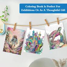 Ocean Wonders Coloring Book For Adults - 30 Page Drawing Book For Art Therapy, Relaxation & Stress Relief – Large Size, Single-Sided Prints, Spiral Bound - Perfect Christmas & Birthday Gift Back To School,Mother's Day,Mom's Gift,Back To School,School Supplies