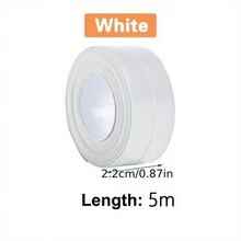[畅销品] 自粘防水 PVC 胶带，非常适合浴室密封 - 水槽、淋浴、浴缸和厕所 | 管道工和承包商的完美选择 - 白色 - 查看 7