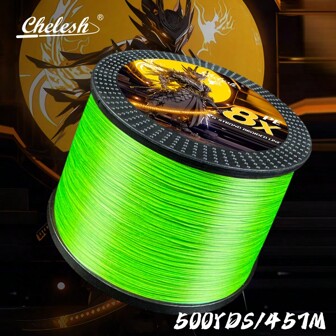  Chelesh 500 Meter Braided Fishing Line, Abrasion Resistant, No Stretch, 8-Strand Multi-Color Options, Highly Visible, Suitable For Saltwater And Freshwater, 10-100 LB, Fishing Gift, Holiday Decor