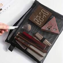 3pcs Portable Multi-Size Mesh Pouches, Smooth Touch Toiletry Bags, See-Through Cosmetic Bags, Suitable For Travel & Camping, 3 Different Sizes Available, Essential For Daily Use