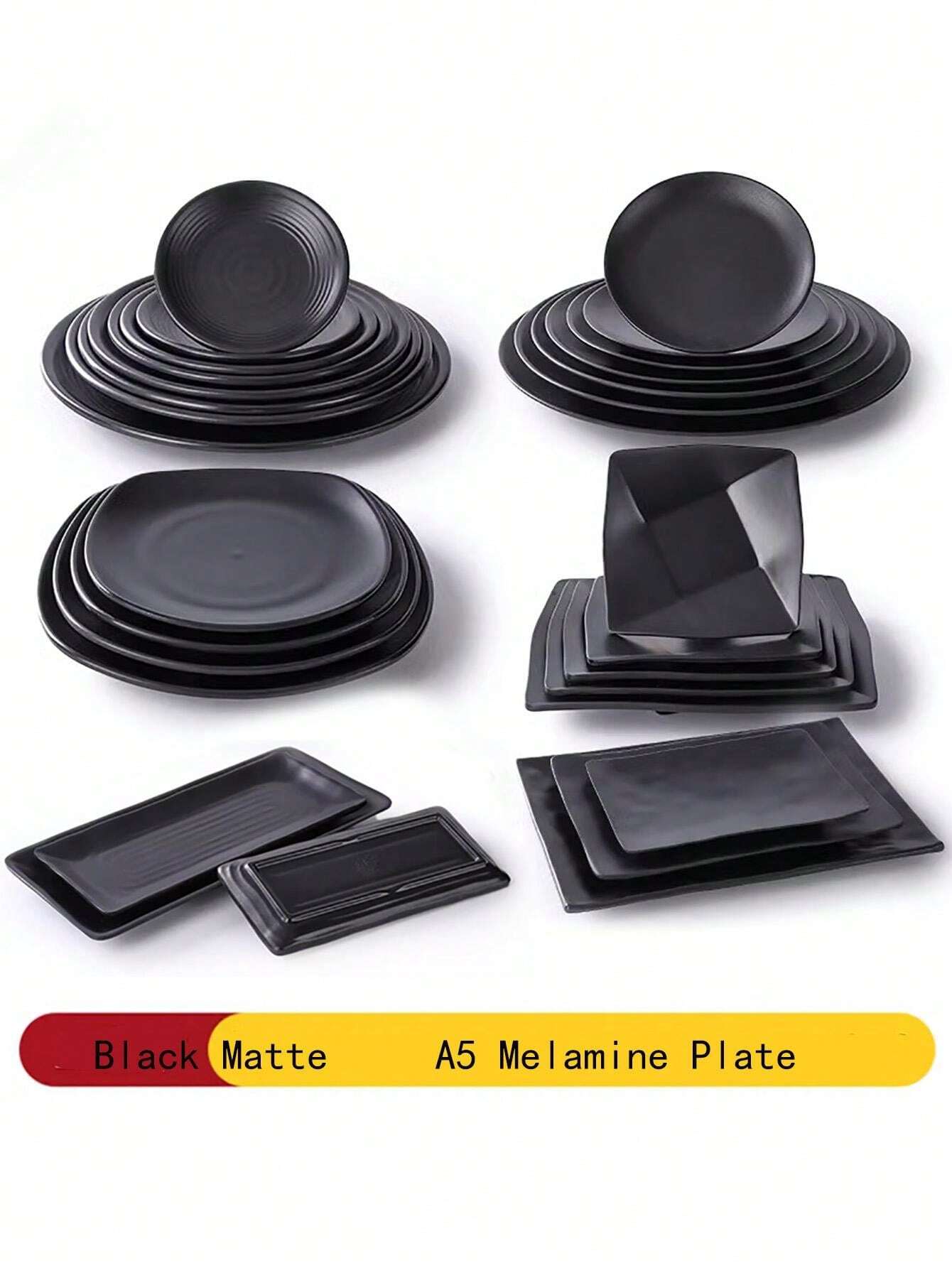 Commercial Use Hot Pot Tray, Plastic Melamine Tableware Plates For