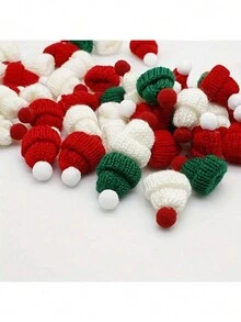 1set/1pc Random Color Festive Mini Knitted Hats For DIY Christmas Decor & Crafts - Easy-To-Hang, Versatile Holiday Cheer