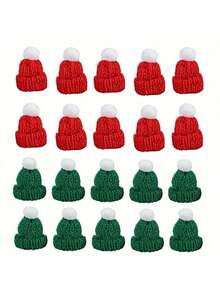 1set/1pc Random Color Festive Mini Knitted Hats For DIY Christmas Decor & Crafts - Easy-To-Hang, Versatile Holiday Cheer