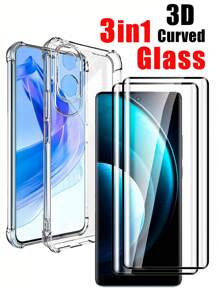 2PCS GlassFilm+1PCS Phone Case