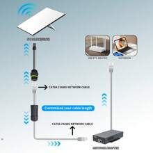 Adaptador Ethernet Starlink Gen 3/Mini, Cable Starlink de 1.64 pies con interfaz de cable Ethernet RJ45, para conectar el Starlink estándar - Multicolor - Ver 5
