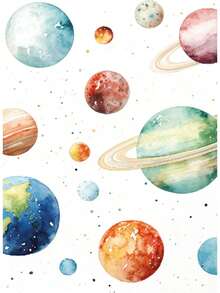 1pc Retro Space Astronaut Spacecraft Rocket Poster Canvas Tranh Bắc Âu Tường Nghệ Thuật Hình Ảnh Cho Phòng Khách Nhà Trang Trí Phòng Ngủ Bé Trai Không Có Khung - Nhiều màu - Xem 26