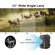 1 pièce Caméra haute définition de chasse en plein air, caméra de surveillance intelligente pour l'extérieur, caméra haute définition 1080P à distance pour une utilisation en extérieur, étanche IP66 avec vision nocturne, suivi d'animaux, caméra de suivi et de jeu