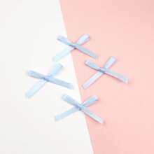 100pcs Small Size Satin Ribbon Bow Flower Hair Clips DIY Envelope Doll Party Decoration Mini Bowknot Headwear Crafts Accessory - 3mm Polyester With Bow - View 25