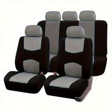 5Seat Car Seat Covers Set - Stylish, Durable Polyester With Sponge Filling For Most Vehicles - 5 Seats - View 12