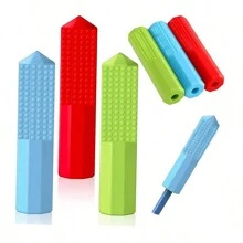 3 chiếc nắp bút chì Chew, nắp bút chì Chew, nắp cao su Sense Chewy, nắp cao su bút chì cho bé trai và bé gái, - Nhiều màu - Xem 3