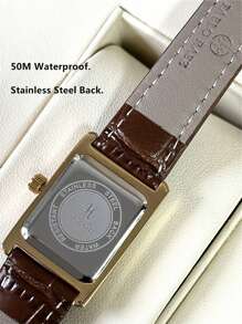 Pablo Raez 1 件 18K 金手表复古女士手表 SUS304 不锈钢 IPG 矩形方形表壳优雅全新设计正装石英复古手表