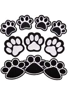 Bộ 5 miếng vá thêu hình bàn chân động vật, miếng dán ủi cho quần áo, áo khoác, túi xách, đồ trang trí dễ thương - Nhiều màu - Xem 2