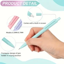 12 支 0.5 毫米/0.7 毫米自动铅笔套装，符合人体工程学的握把，莫兰迪色，适合学生和办公室使用 - 自動鉛筆 - 查看 3