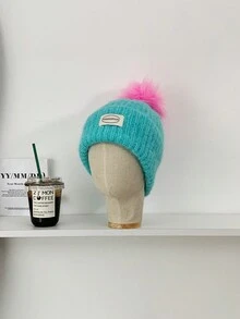 1 件装冬季保暖帽，带护耳，男女通用厚针织无檐便帽，可爱猫耳设计，男女通用，适合秋冬季 - 彩色 - 查看 8