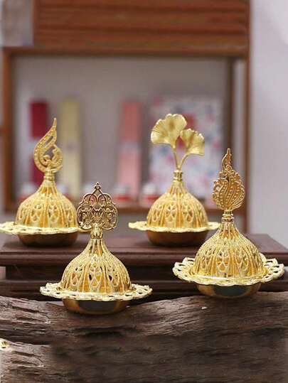 1 件万圣节金色香炉，檀香香炉，家居装饰，创意香薰香座