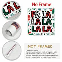 1 件“Fa La La La La”木制标牌，现代风格，节日圣诞节家居装饰，无需电源，多用途节日装饰，适合舒适的生活空间，农舍厨房装饰，安装在桌面上，帆布墙艺术，感恩节圣诞节礼物 - 彩色 - 查看 5