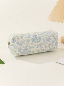 1 个花卉印花多用途储物袋，适用于化妆品、卫生巾、卫生棉条、贴身衣物 - 彩色 - 查看 10