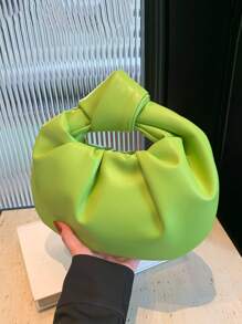 Fashionable Simple Pleated Cloud Handbag, New Versatile Shoulder/Underarm Bag - Green - View 1