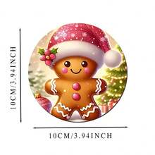 1 cái/4 cái/6 cái Đế lót ly hình Người bánh gừng dễ thương, Đế lót ly bằng polyester chịu nhiệt có lớp lót cao su chống trượt, Trang trí nhà cửa, Trang trí bàn bếp & bàn ăn, Thích hợp làm quà tặng - Nhiều màu - Xem 2