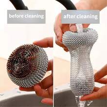 12 miếng/gói miếng cọ rửa bằng thép không gỉ, miếng cọ rửa kim loại, miếng cọ rửa nồi, miếng bọt biển vệ sinh nhà bếp cho bát đĩa, bát, nồi, bếp, máy hút mùi, bồn rửa, miếng bọt biển cọ rửa phòng tắm, đồ dùng vệ sinh - Nhiều màu - Xem 4