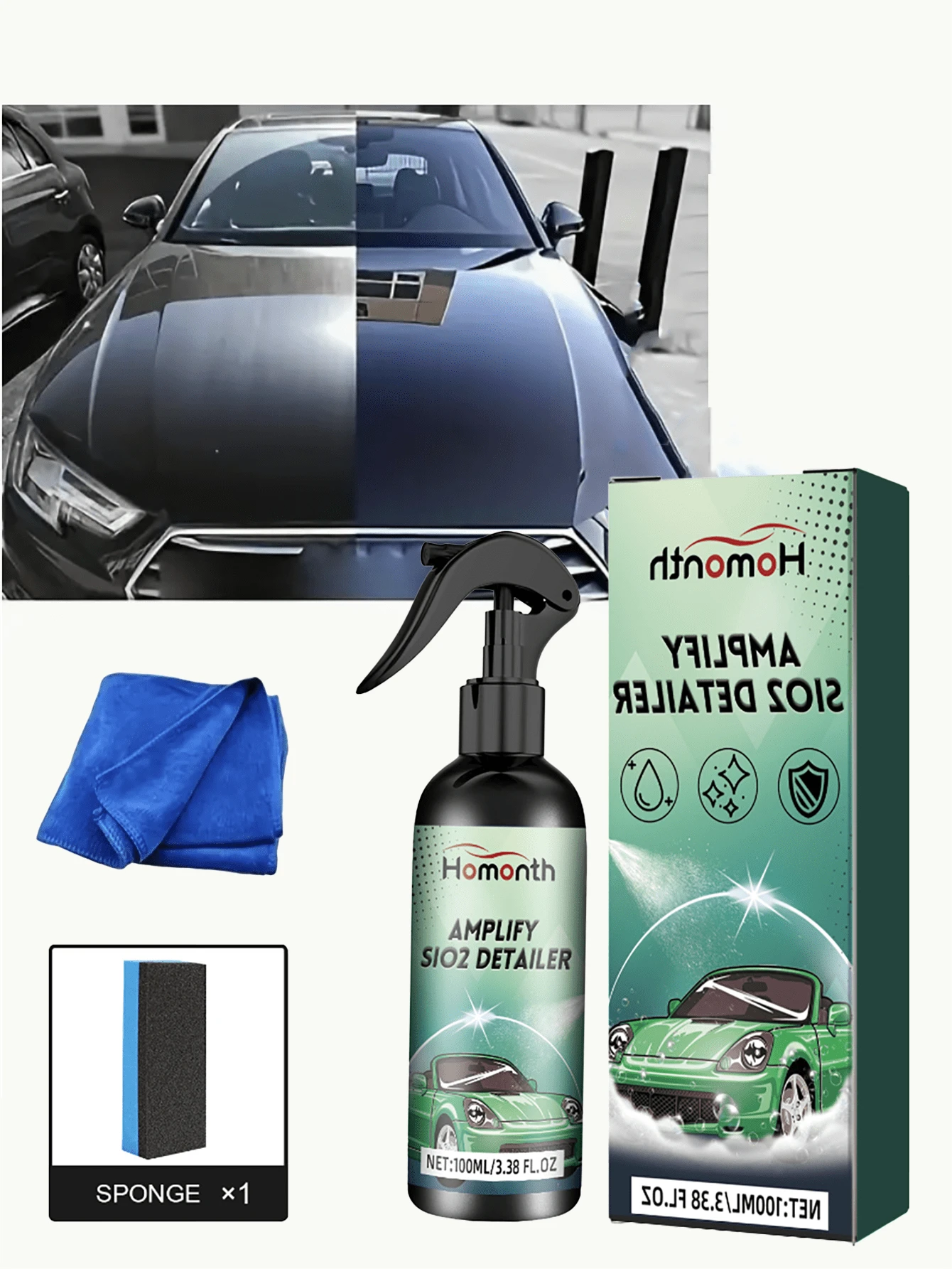 Car Coating Spray, Car Maintenance, Polishing, Dust And AntiFouling