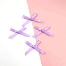 100pcs Small Size Satin Ribbon Bow Flower Hair Clips DIY Envelope Doll Party Decoration Mini Bowknot Headwear Crafts Accessory - 3mm Polyester With Bow - View 12