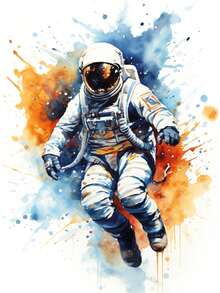 1pc Retro Space Astronaut Spacecraft Rocket Poster Canvas Tranh Bắc Âu Tường Nghệ Thuật Hình Ảnh Cho Phòng Khách Nhà Trang Trí Phòng Ngủ Bé Trai Không Có Khung - Nhiều màu - Xem 13
