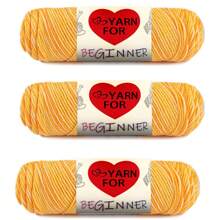 3pcs Soft & Warm Acrylic Yarn Bundle - Ideal For Beginners Knitting & Crochet Kit, Variety Of Colors - Great For DIY Scarf & Blanket Making