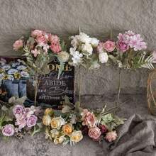 1PC Artificial Flowers Silk Roses Bouquets Fake Plants Room Decor Fall Decor Silk Hydrangea Bouquets Fake Plants For Centerpieces For Autumn Decorations Wedding Vase For Home Dining Room Bedroom Decorations, Festival Birthday Party Accessories, Outdoor Garden Decorations - Multicolor - View 7