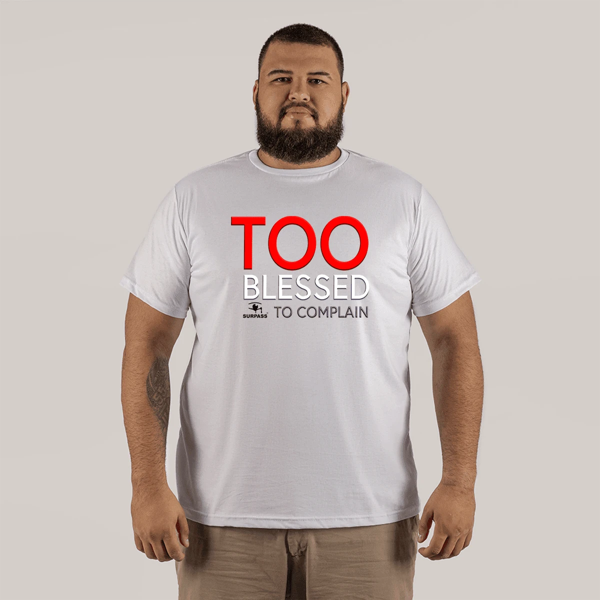 Too Blse T-Shirt Plus Size Large Extra StreetWear Printed Cotton - trắng - Xem 1