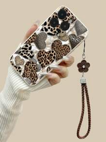 苹果心形彩绘直边带链孔简约防摔厚手机壳，印花兼容 16/16 Pro/16 Pro Max/16 Plus/15 XR /7/8 15 Pro Max/12 Pro Max/13 Pro Max/14 Pro Max 13 14 11 12p 14 P11软壳P12防摔XS.XR /78P.78GES2，适用于A13 4G A22 A21S A51 4G A52 S22 Ultra A33 5G，兼容Redmi 10 Redmi Note 11 4G Redmi 11 Lite A53 TPU A14 /A23/S23 Ultra S24 A14 A15 S23 A73 Redmi手机壳防水防震防刮 - 彩色 - 查看 3