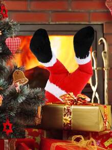 1件装树形装饰毛绒门饰圣诞老人腿树门挂饰家居装饰最佳礼物生日毕业圣诞装饰房间装饰圣诞节冬季圣诞装饰家居圣诞礼物圣诞装饰 - 彩色 - 查看 3