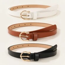 3 件套心形纽扣经典纯色 PU 皮革衬衫和牛仔连衣裙，适合所有季节 - T-119 - 查看 6